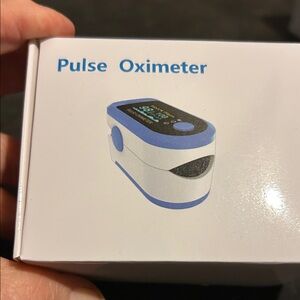 Blue and White Pulse Oximeter